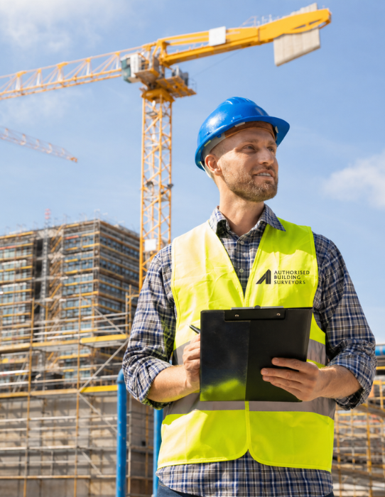 Building surveyor on construction site